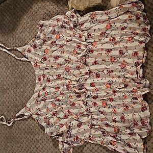 Flower and stripe L Pulse Boutique tank top
